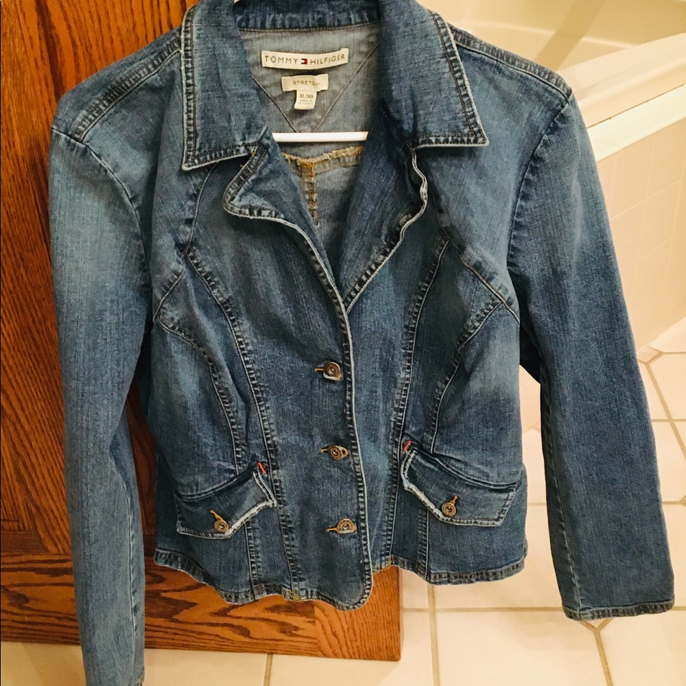 Tommy Hilfiger Distressed Jean Jacket XL